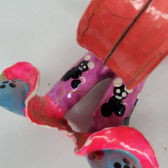 Vintage Creepy Scary Dirty Halloween Clown Figurines Paper Mache Nightmare Fuel - Picture 10 of 10